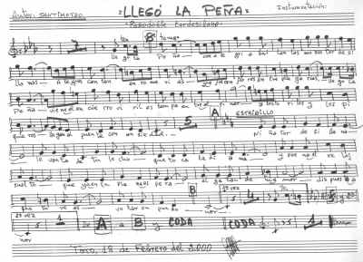 "Partitura lleg la pea" Pica en el enlace